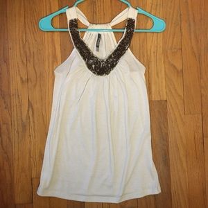 Charlotte Russe tank top with beautiful beading